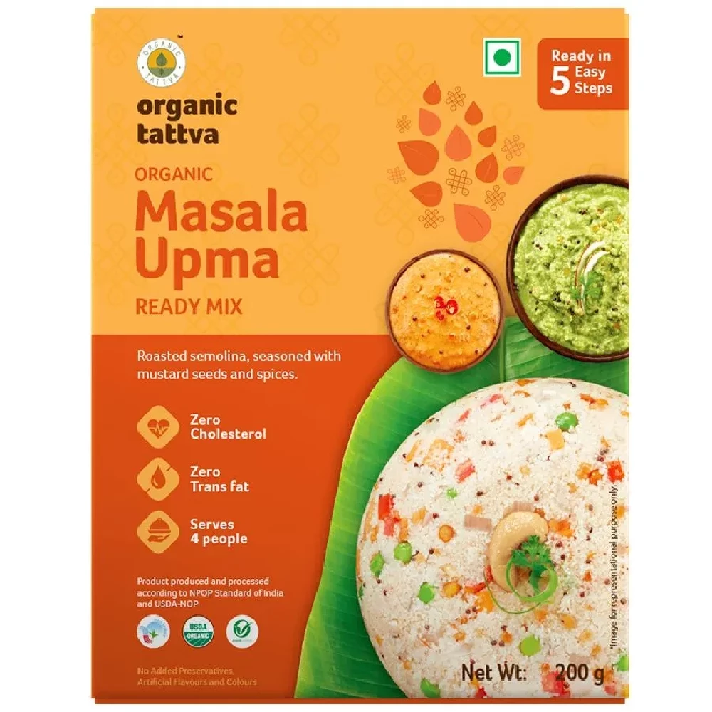 Organic Tattva Organic Masala Upma Ready Mix, 200g-1.webp